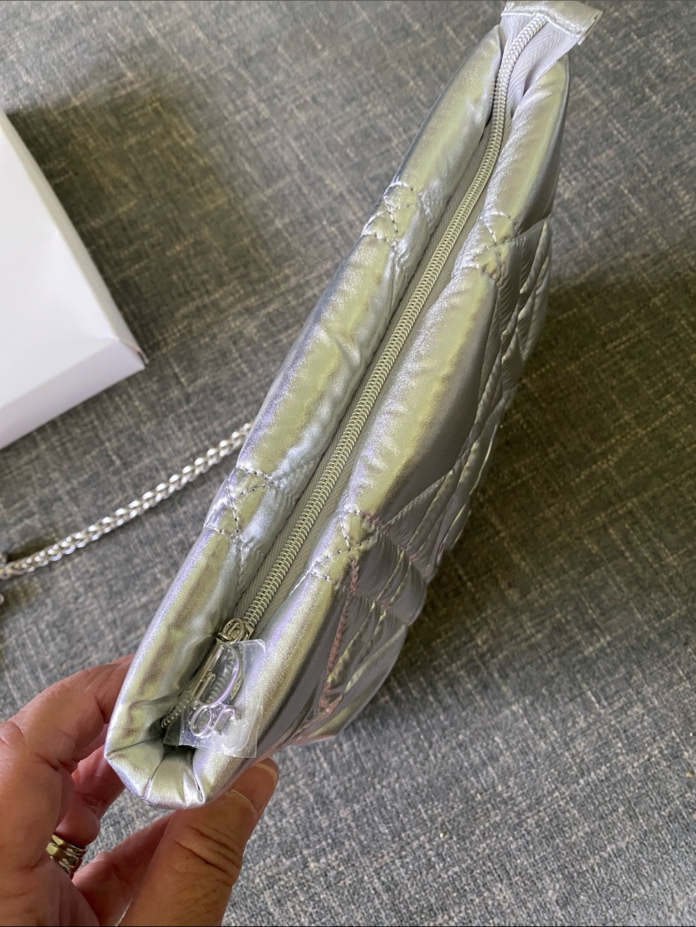 Dior Silver Limited Edition Quilted Pouch - Picture 9 of 11